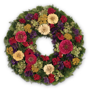 Bold Zinnia Wreath