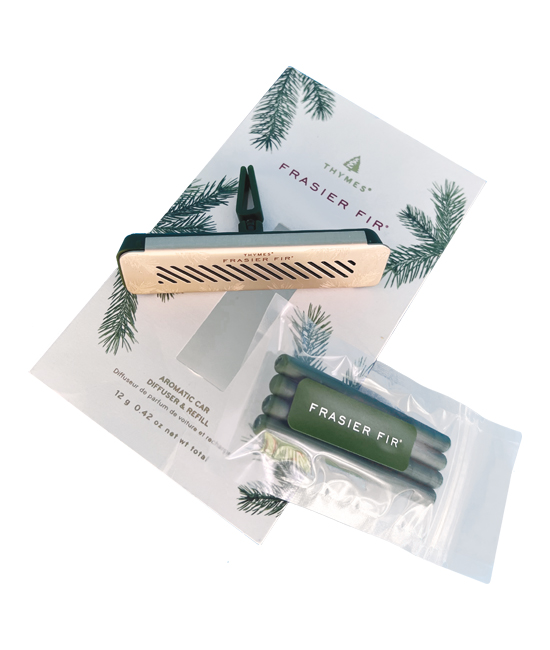  Thymes Frasier Fir Car Vent Clip Air Freshener + Refills -  Long-Lasting Car Fragrance Diffuser Set With Fresh Scent : Automotive