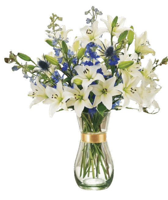 Delphinium & Lilies