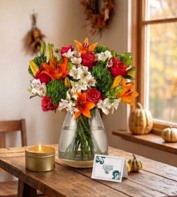Morning Frost Lilies & Roses Bouquet