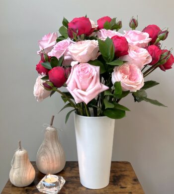 Jul - Mix of Red & Pink Garden Roses
