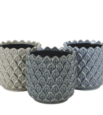 Ceramic patterned 4 x 4.75" plant pot
