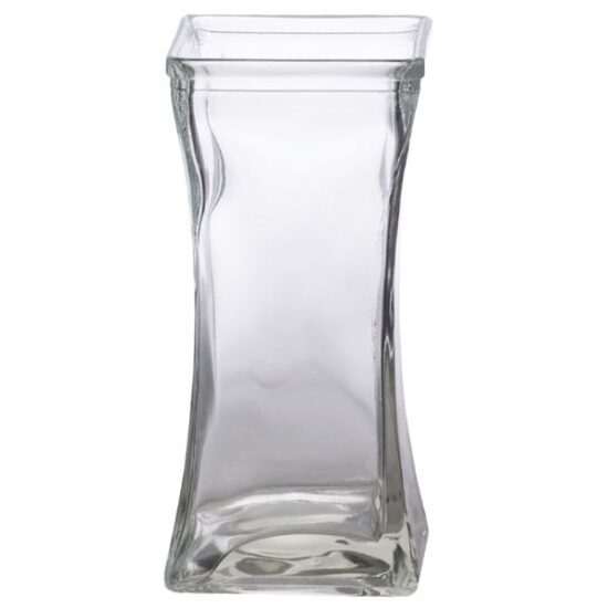 Square glass vase 4.25 wide X8.75