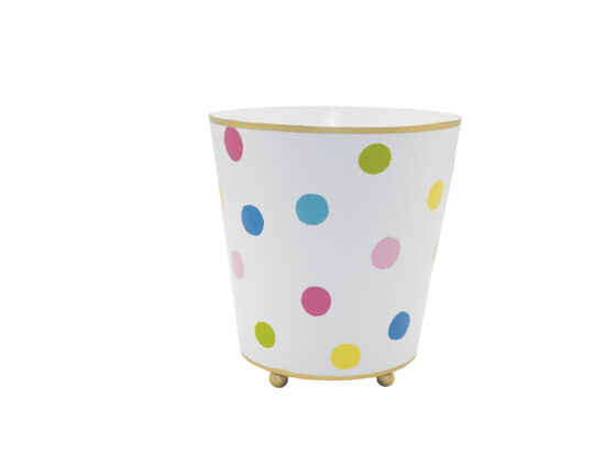 Hand-painted Polka Dot Cachepot