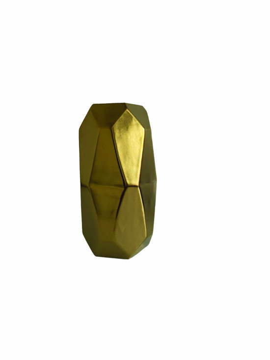 Gold Matte Geometrical Vase