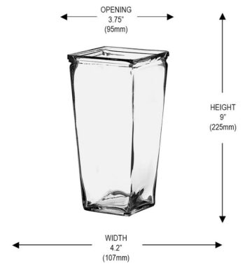 Calyx Glass Vase 3.75 opening x 9 tall - Calyx Flowers, Inc