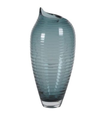 Smoke Swirl Blue 15 inches high