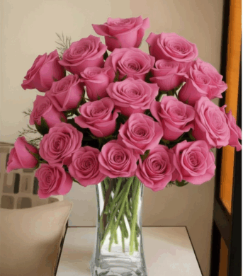 25 Pink Roses Bouquet