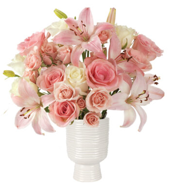 Spring Fling Bouquet - lilies and Roses