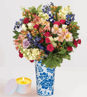 Lavender Roses, Delphinium & more Bouquet