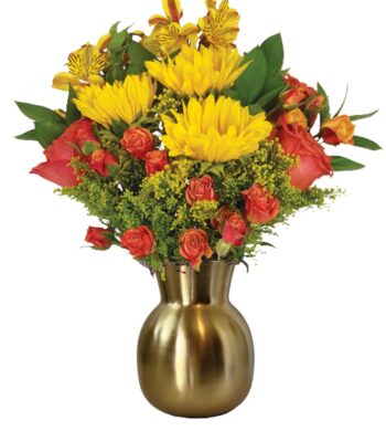 Rose & Sunflower Sunset Bouquet