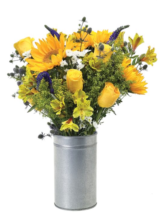 Sunflower and Thistle Meadow Bouquet