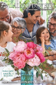 Cover to the 2025 Calyx Flowers Mother's Day catalog