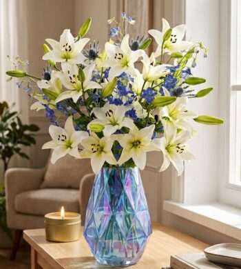 Delphinium & Lilies