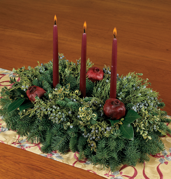 Fresh Pomegranate Centerpiece $57.95