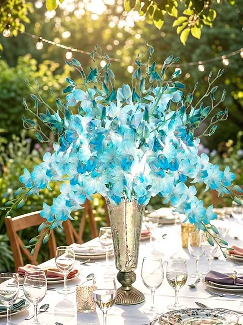 20 Stems Fugi Blue Bom Orchids