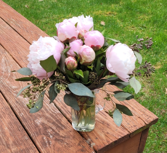 thumbnail image 2 of Angel Isabella Artificial Peony & Rose Bouquet – Shades Of Pink And Ivory (8 Stems, Made In USA) 2 of 6