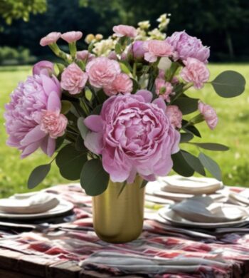 Peonies & Eucalyptus