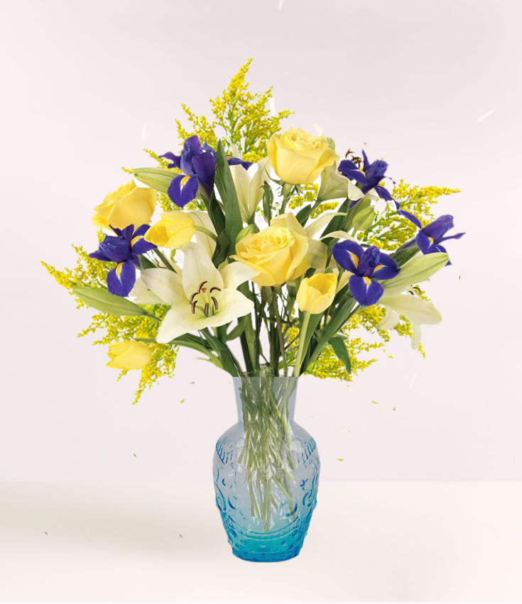 Iris, Lilies & Tulips Bouquet