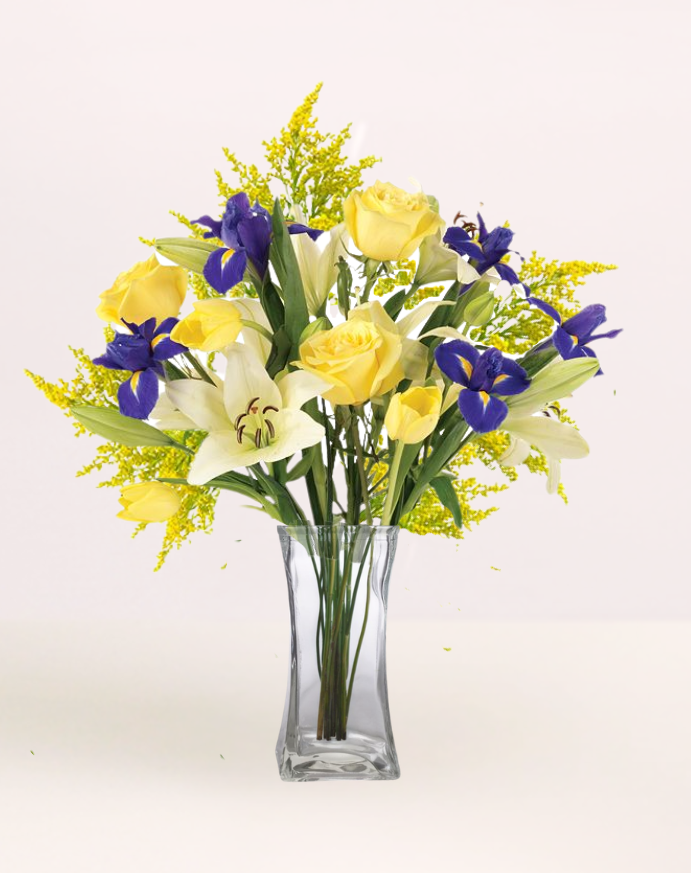 lilies roes and tulips