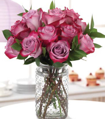 Deep Purple Roses Bouquet - The Year of Roses
