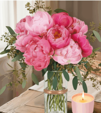 Peonies & Eucalyptus