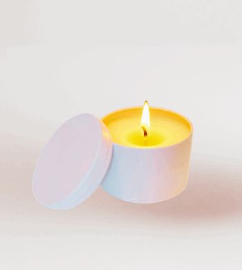 Pink Candle Tin- scent orchid & sea salt
