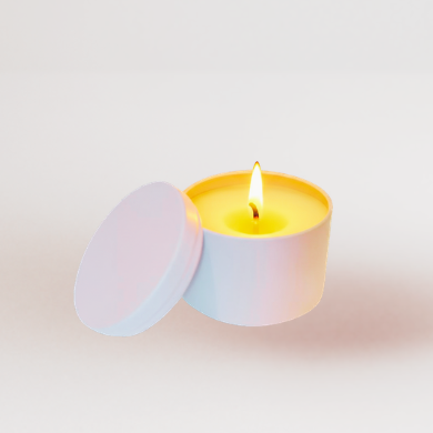 Pink Candle Tin- scent orchid & sea salt