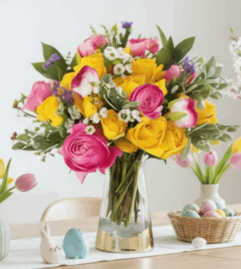 Easter Table Ranunculus & Roses Bouquet