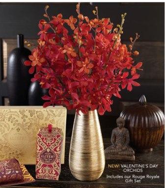 Valentine's Day Orchids with Rouge Royale Gift Set