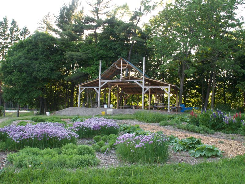 A view of the garden area & shelter