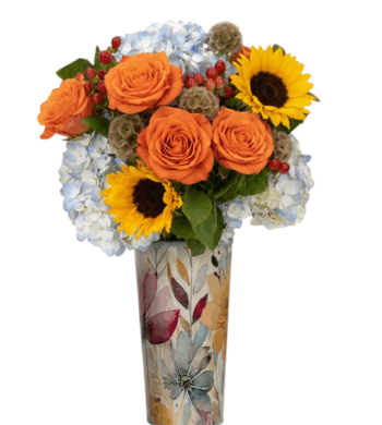 Wild Flowers vase 8 tall x 4 wide