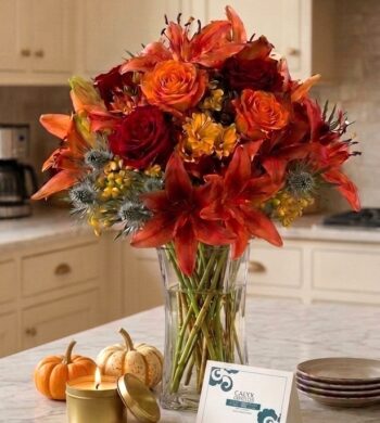 Roses, Poms, Lilies and Mums Bouquet