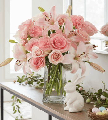Blush Lilies & Spring Roses Bouquet