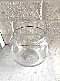 SALE- 4 vases for $5- Round Glass Vase, 4 3/4" high