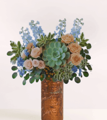 Peach & Pink Rose Bouquet