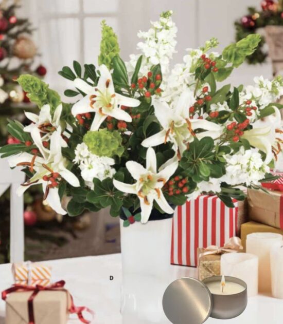 Frosty Berries & Lilies Bouquet