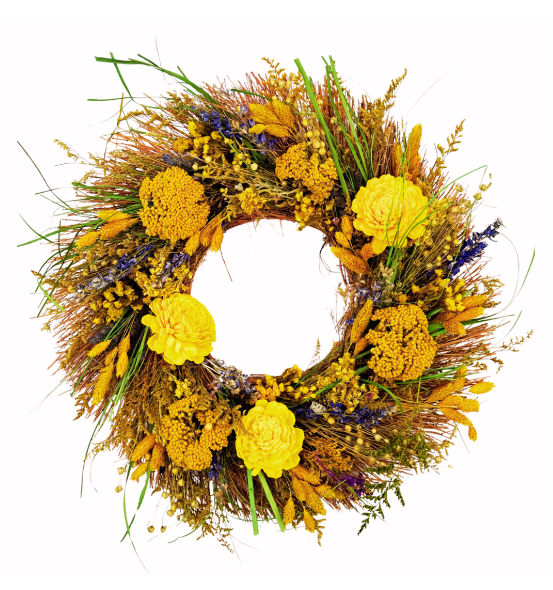 Yellow Heather Wreath